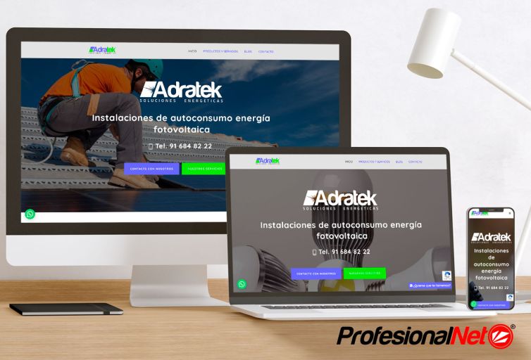 Diseño web para Adratek