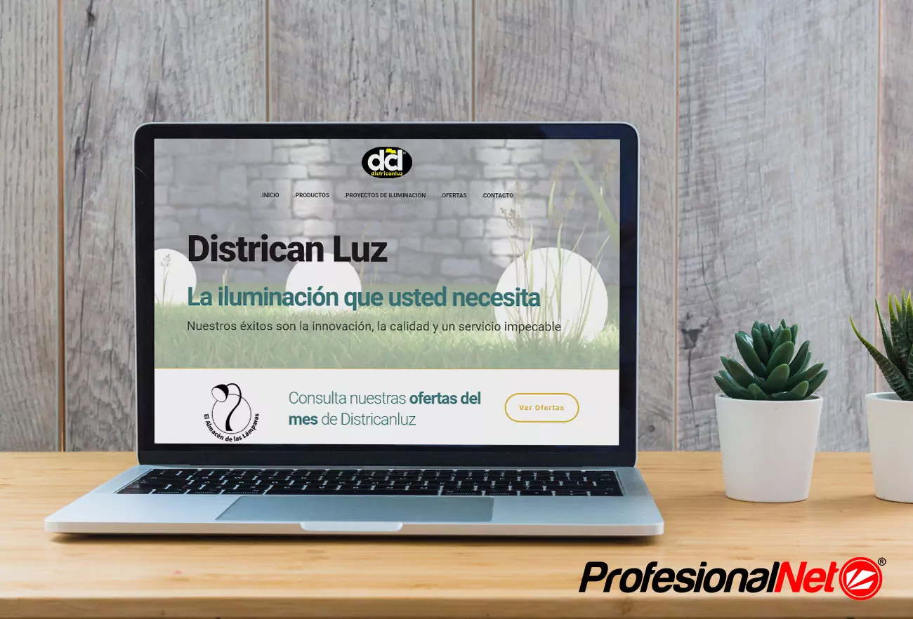Web Districan Luz 2 Ejemplo web Districan Luz
