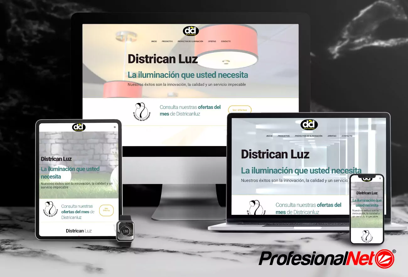 Web Districan Luz 1 Ejemplo web Districan Luz