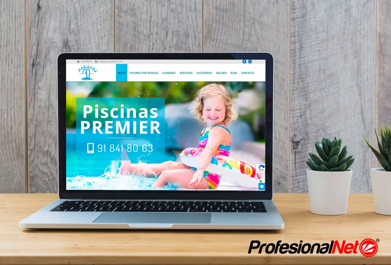 Web Piscinas Premier 2 Ejemplo web Piscinas Premier