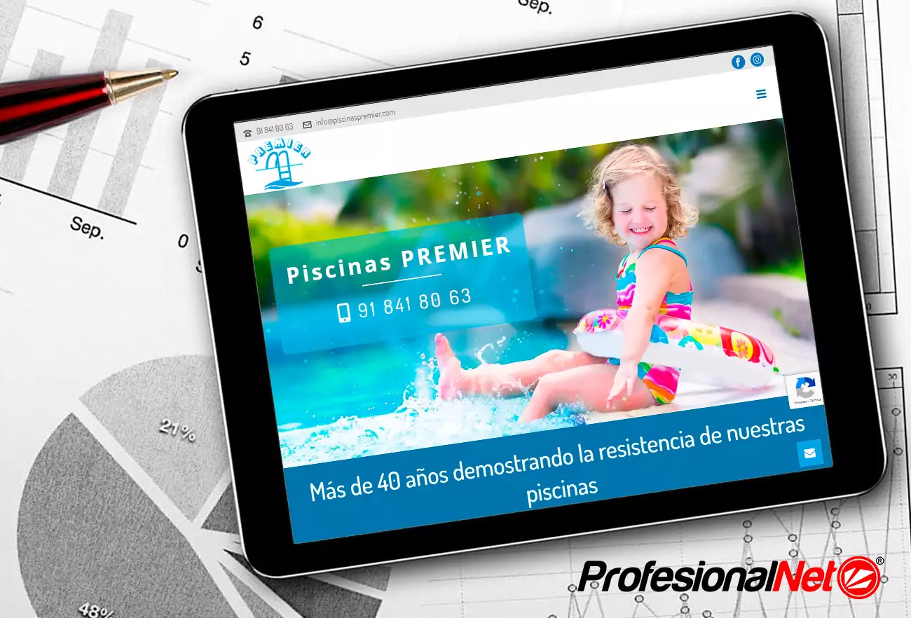 Web Piscinas Premier 3 Ejemplo web Piscinas Premier