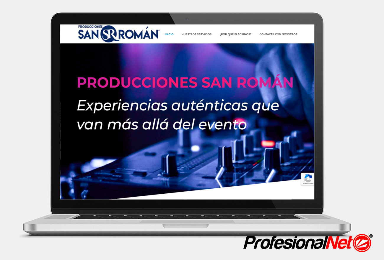 Ejemplo web Producciones San Román