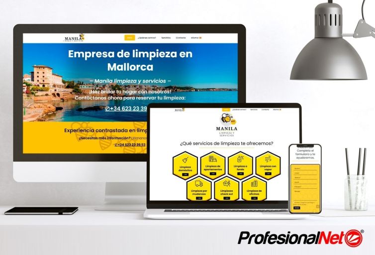 Diseño web Manila Limpiezas